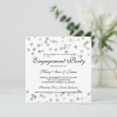 Faux Silver Foil Glitter Lights Kaart (Staand voorkant)