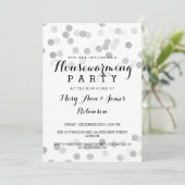 Faux Silver Foil Glitter Lights Kaart (Staand voorkant)