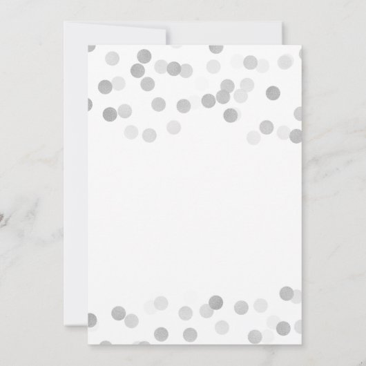 Faux Silver Foil Glitter Lights Kaart (Achterkant)