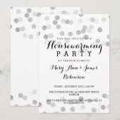 Faux Silver Foil Glitter Lights Kaart (Voorkant / Achterkant)