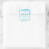 Faux Silver Foil Handmade Skin Care Business Vierkante Sticker (Tas)