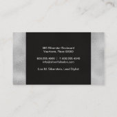 Faux Silver Foil Kijk naar zwart Visitekaartje (Achterkant)