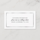 Faux Silver Foil Lijst bruiloft website, infokaart Informatiekaartje (Voorkant)