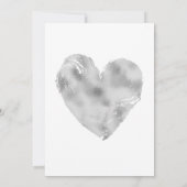 Faux Silver Foil, Modern Wedding Kaart (Achterkant)