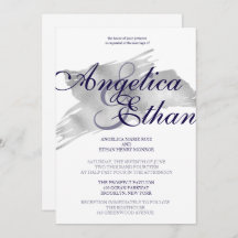 Faux Silver Foil, Modern Wedding