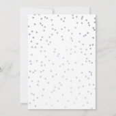 Faux Silver Foil Tiara Quinceañera Party Kaart (Achterkant)