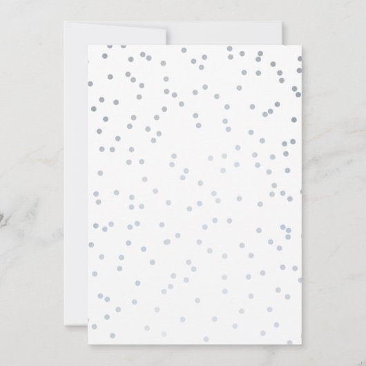 Faux Silver Foil Tiara Quinceañera Party Kaart (Achterkant)