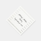Faux Silver Foil White Arrows Patroon Servetten (Hoek)