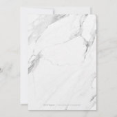 Faux Silver folie marmer luxe moderne bruiloft Kaart (Achterkant)