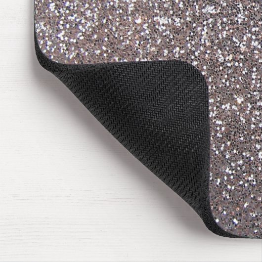 Faux Silver glitter-afbeelding Muismat (Hoek)
