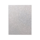 Faux Silver glitter-afbeelding Notitieblok (Linkerzijde)