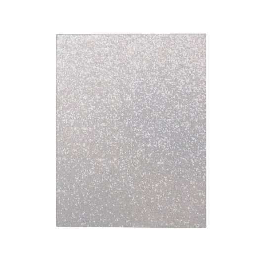 Faux Silver glitter-afbeelding Notitieblok (Linkerzijde)