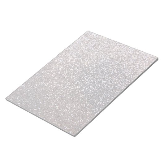 Faux Silver glitter-afbeelding Notitieblok (Schuin)