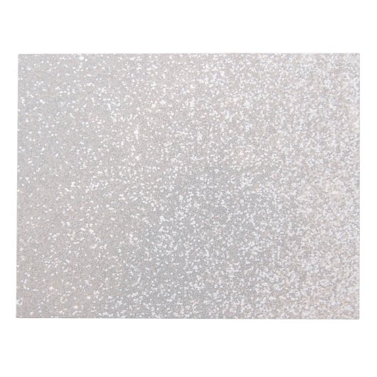 Faux Silver glitter-afbeelding Notitieblok (Voorkant)