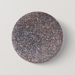 Faux Silver glitter-afbeelding Ronde Button 5,7 Cm