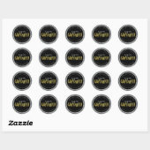 Faux Silver Glitter Afstuderen Afstuderen Ronde Sticker (Vel)