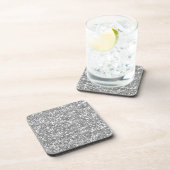 Faux Silver Glitter Bier Onderzetter (Rechterzijde)