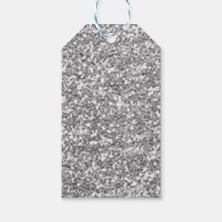 Faux Silver Glitter Cadeaulabel