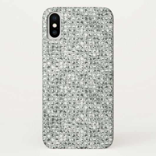 Faux Silver Glitter Case-Mate iPhone Case (Achterkant)