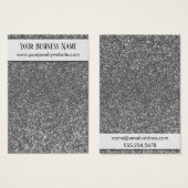 Faux Silver Glitter Earring Holder Display Kaarten Visitekaartjes (Voorkant /achterkant)