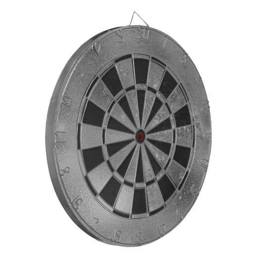 Faux Silver Glitter en folie Dartbord (Voorkant Links)