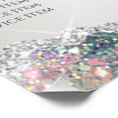 Faux Silver Glitter Folie prijslijst Perfect Poster (Hoek)