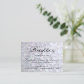 Faux Silver Glitter Folie Receptie Kaart (Staand voorkant)