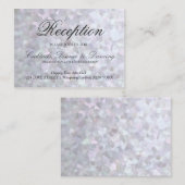 Faux Silver Glitter Folie Receptie Kaart (Voorkant / Achterkant)