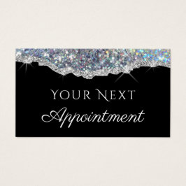 Faux Silver Glitter-kaart voor selectie Visitekaartje