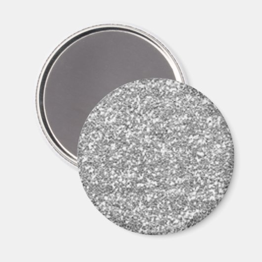 Faux Silver Glitter Magneet (Voorkant / Achterkant)