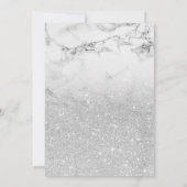 Faux Silver glitter marble elegant chic Sweet 16 Kaart (Achterkant)