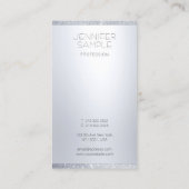 Faux Silver Glitter Modern Eenvoudige Elegante Sja Visitekaartje (Achterkant)