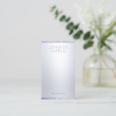 Faux Silver Glitter Modern Eenvoudige Elegante Sja Visitekaartje (Staand voorkant)