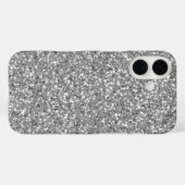 Faux Silver Glitter Pattern - Niet echt glitter Case-Mate iPhone Case (Achterkant (horizontaal))