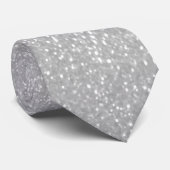Faux Silver Glitter print afbeelding party stropda Stropdas (Opgerold)