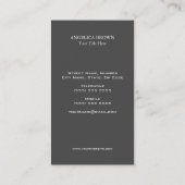 Faux Silver Glitter Psi Symbol Visitekaartje (Achterkant)