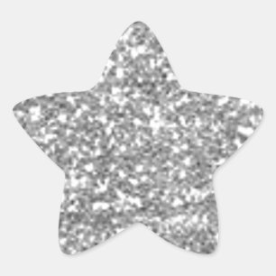 Faux Silver Glitter Ster Sticker