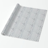 Faux Silver Glitter-Stippen op grijs omslagpapier Cadeaupapier (Uitgerold)