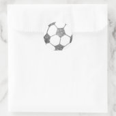 Faux Silver Glitter Voetbal Sticker (Tas)