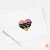 Faux Silver Glitter Wedding Save the Date Hart Sticker (Envelop)