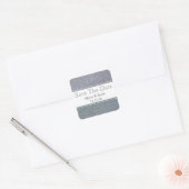 Faux Silver Glitter Wedding Save the Date Vierkante Sticker (Envelop)
