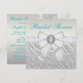 Faux Silver Glitter Zebra Stripes Vrijgezellenfees Kaart (Voorkant / Achterkant)