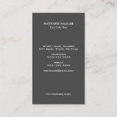 Faux Silver & Gold Foil Cirkel Logo Visitekaartje (Achterkant)