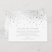 Faux Silver Gold Foil Confetti in Lieu Favors Informatiekaartje (Voorkant / Achterkant)