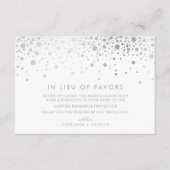 Faux Silver Gold Foil Confetti in Lieu Favors Informatiekaartje (Voorkant)
