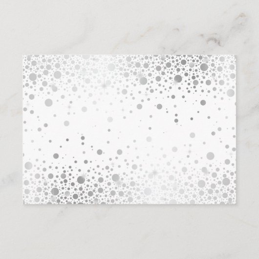 Faux Silver Gold Foil Confetti in Lieu Favors Informatiekaartje (Achterkant)