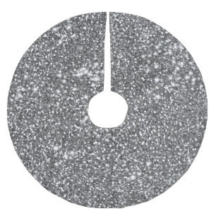 Faux Silver Grey Glitter Texture Let op design Kerstboom Rok