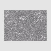 Faux Silver Grey Glitter Texture Let op design Tissuepapier (Voorkant)