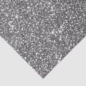 Faux Silver Grey Glitter Texture Let op design Tissuepapier (Detail)