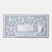 Faux Silver Grey Marble - Neutraal voor elke kanto Bureaumat (Keyboard & Muis)